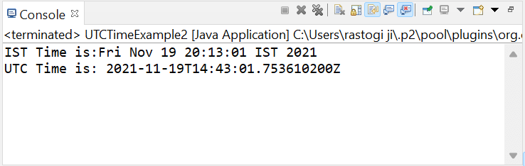 How To Get UTC Time In Java Javatpoint