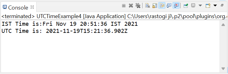 How to get UTC time in Java
