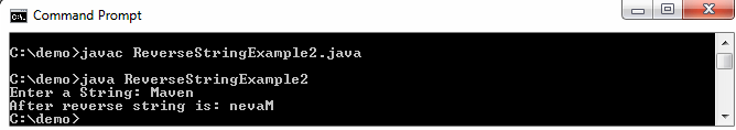 How to reserve a string in Java without using reverse function