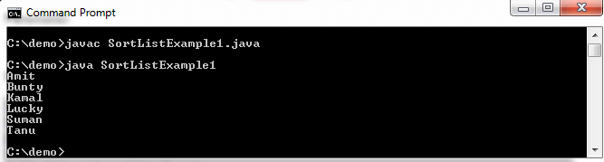 How to sort a list in Java