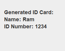 ID Card Generator Using Java