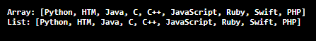 Mảng Java vào danh sách