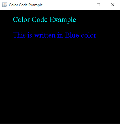 Java Color Codes