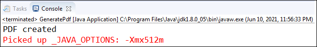 Java Create PDF