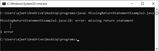 Java missing return statement