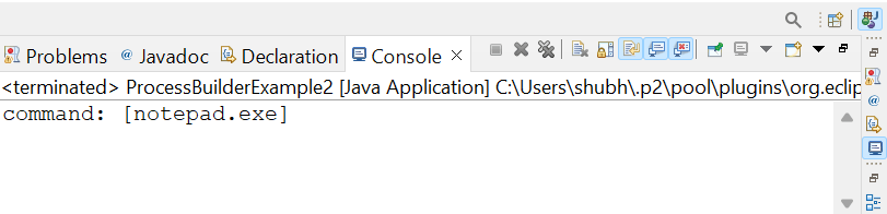 Java ProcessBuilder Example
