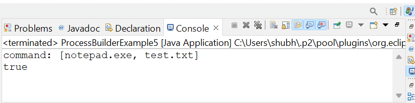 Java ProcessBuilder Example