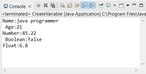 Java Variable Declaration