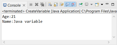 Java Variable Declaration
