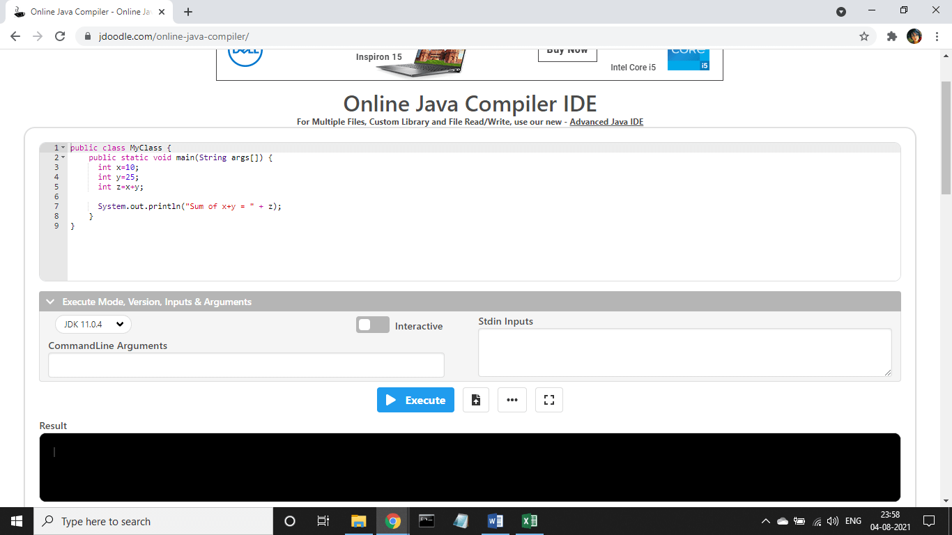 JDoodle Java