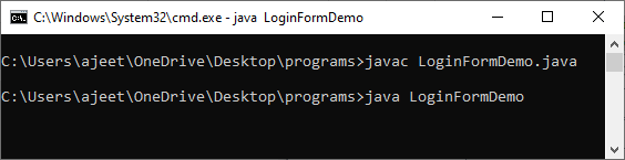 Login Form Java
