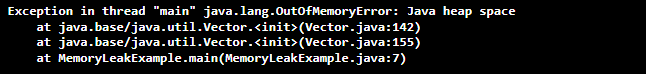 Memory Leak in Java