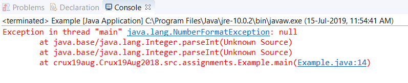 NumberFormatException in Java