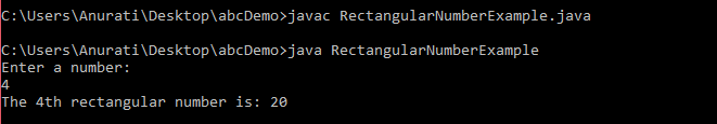 Rectangular Number in Java