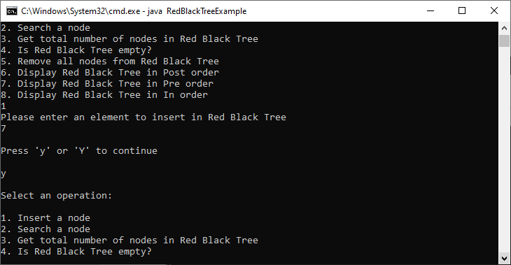 Red Black Tree Java