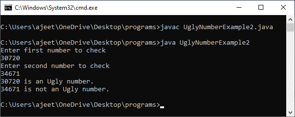 Ugly number Java