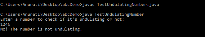 Undulating Number in Java