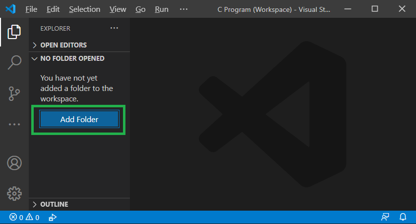 how to run code in visual studio code c