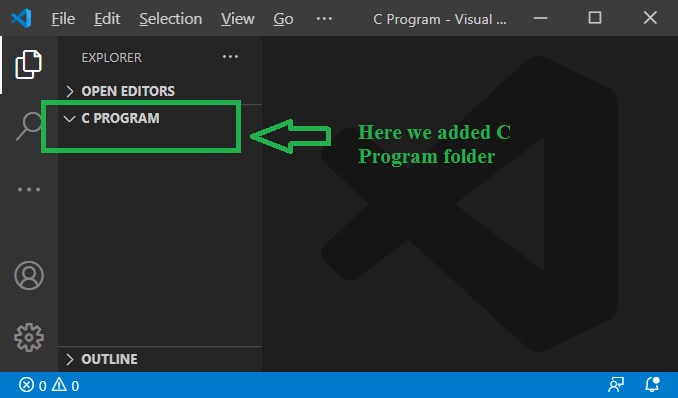 run c code in visual studio