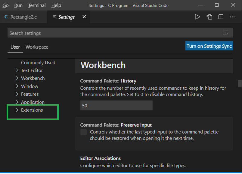 how to run c program in visual basic