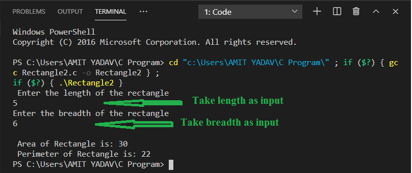 c language in visual studio