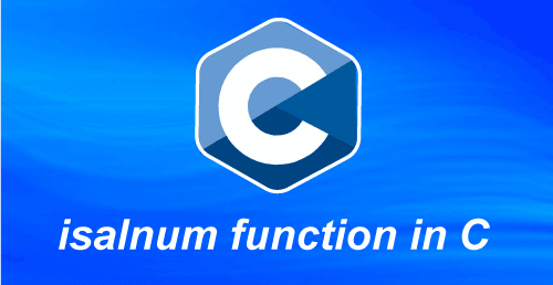 isalnum() function in C