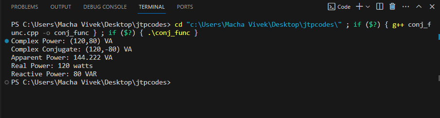 conj() function in C++