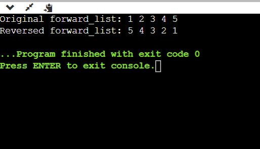 forward_list::reverse() in C++