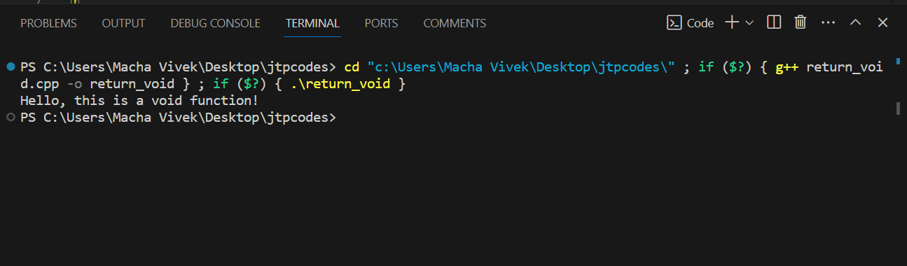 Return from void functions in C++