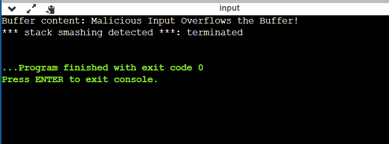 Stack smashing detected in C++