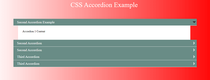 Accordion CSS