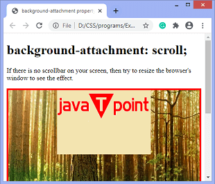 CSS background-attachment property