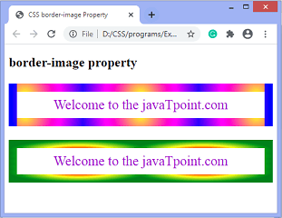 CSS border-image property