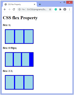 CSS flex property