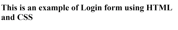 CSS Login