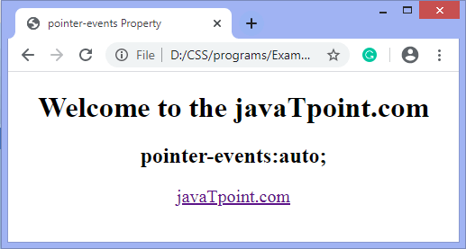 CSS pointer-events property