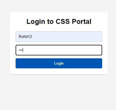 CSS Portal Login