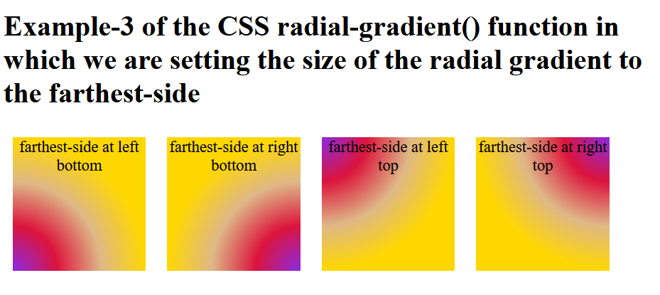 CSS radial-gradient() function
