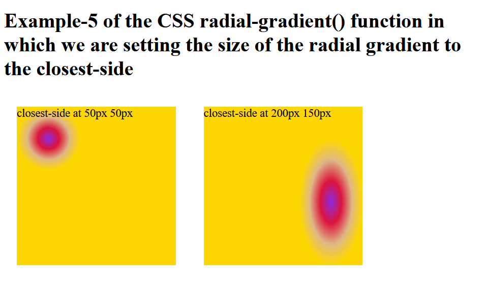 CSS radial-gradient() function