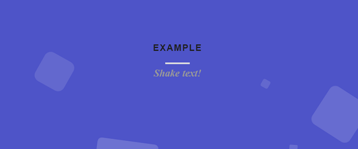 CSS Shake text