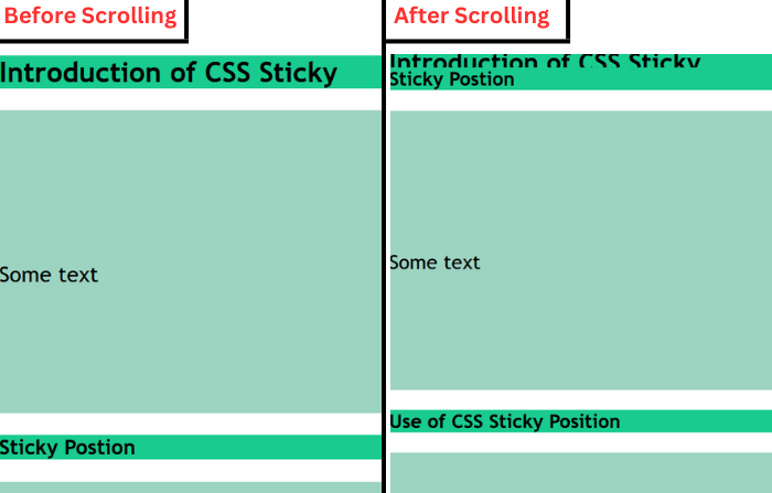 CSS sticky