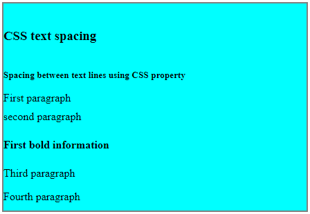 CSS Text Spacing