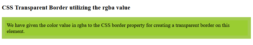 CSS Transparent Border