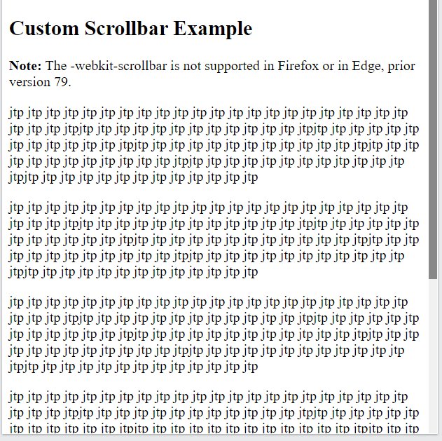 Custom Scrollbar CSS