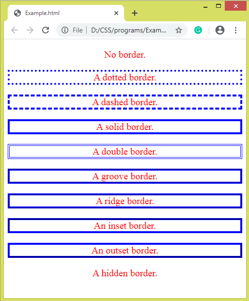 How To Add Border In CSS Javatpoint