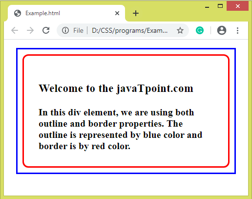 How to add a border in CSS