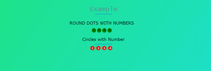 How to add a Circle around a Number in CSS