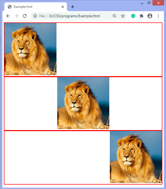 How to align images in CSS