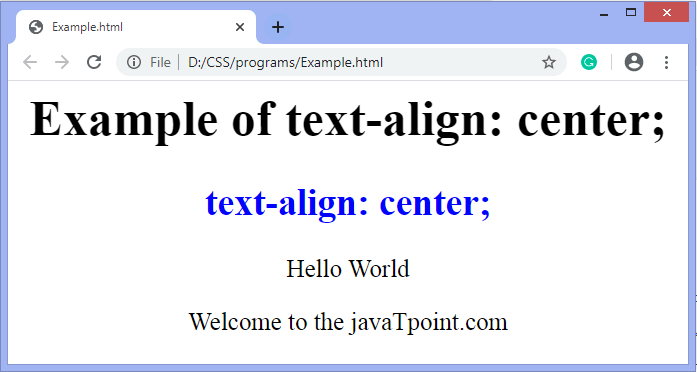 How to center text in CSS