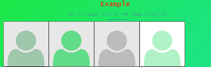 How to change the color of a PNG image using CSS